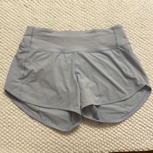 Lululemon Baby Blue Speed Up Shorts 4” Inch